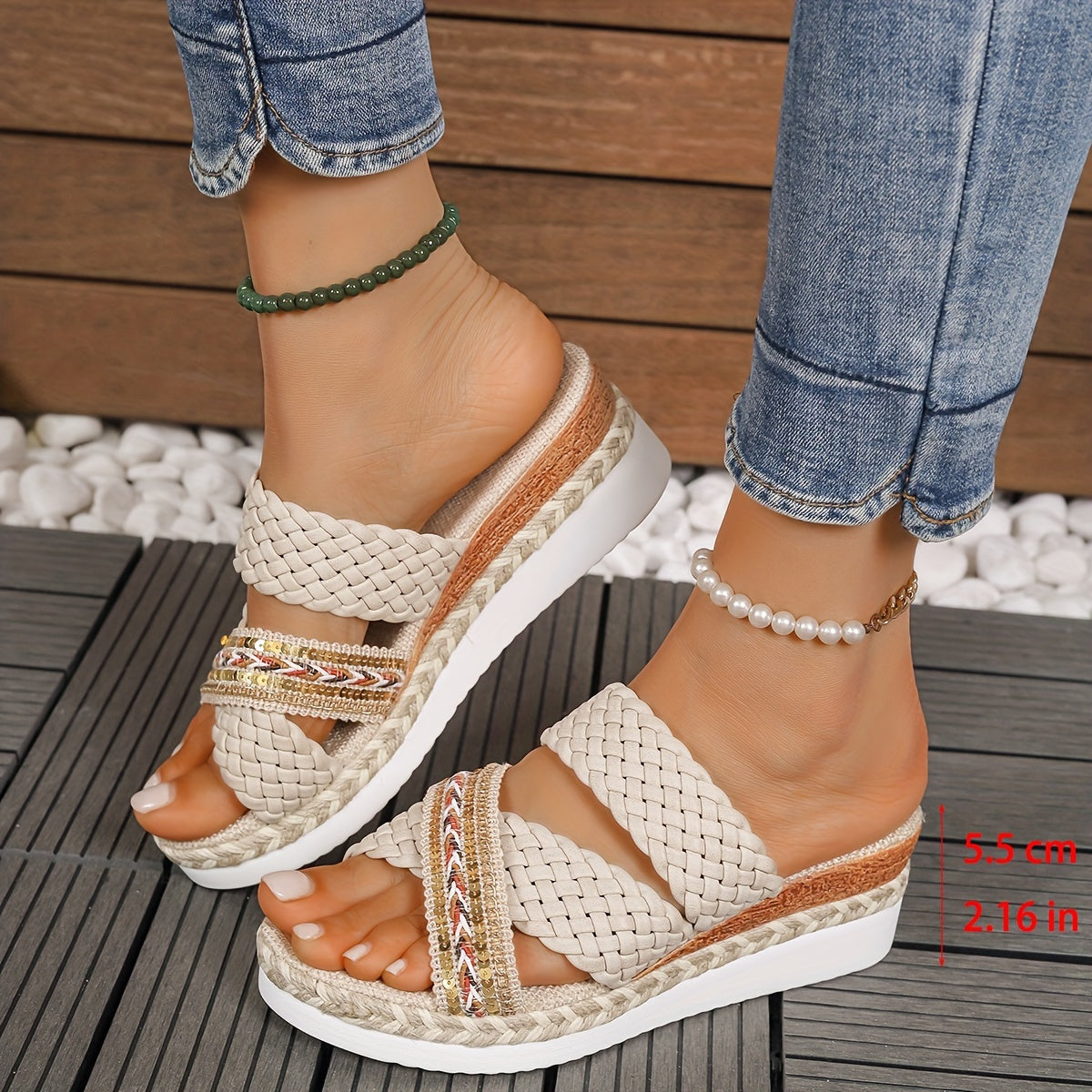 Beatrice | Women's Woven Slip-On Sandals