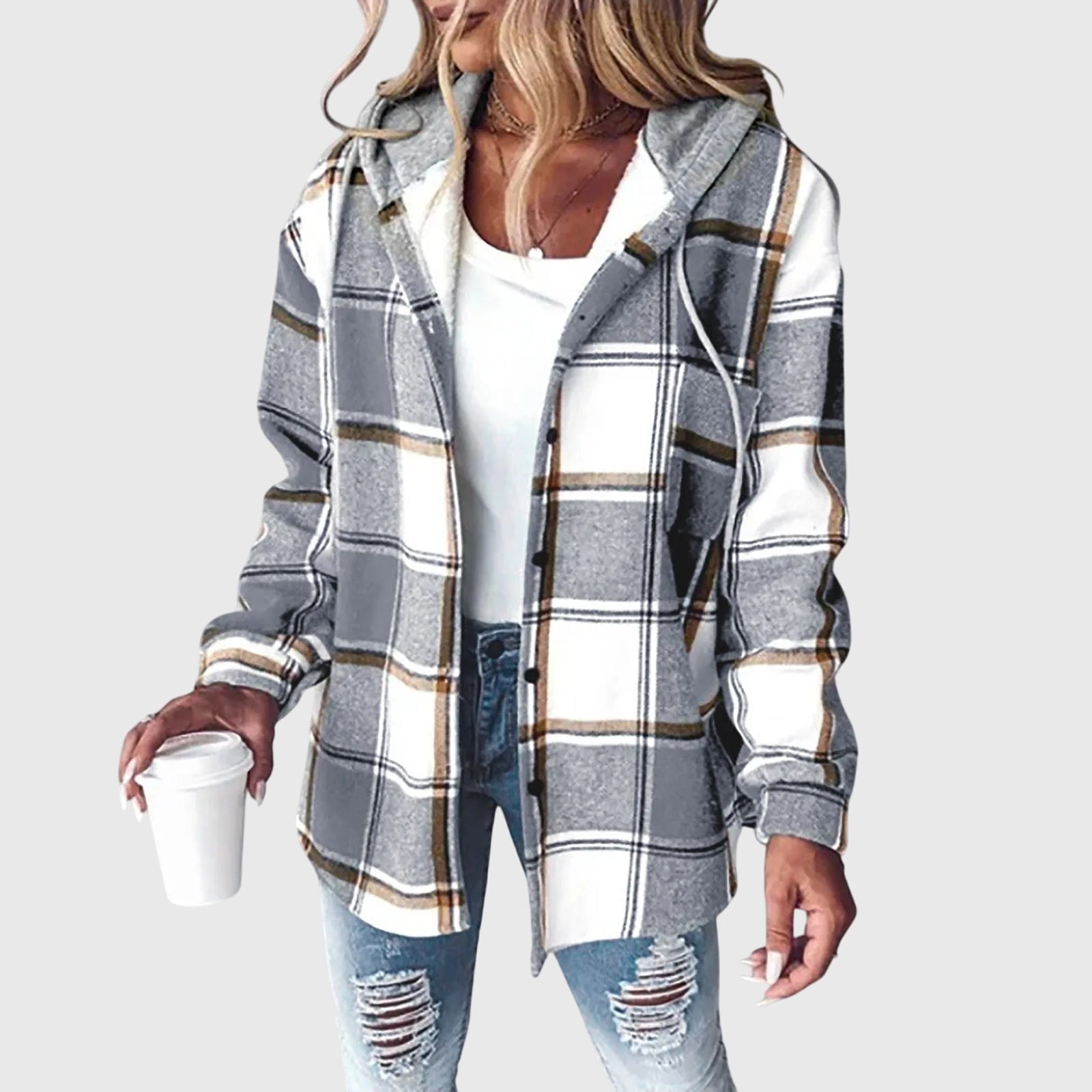 Martina | Women's Mesh Button Placket Jacket