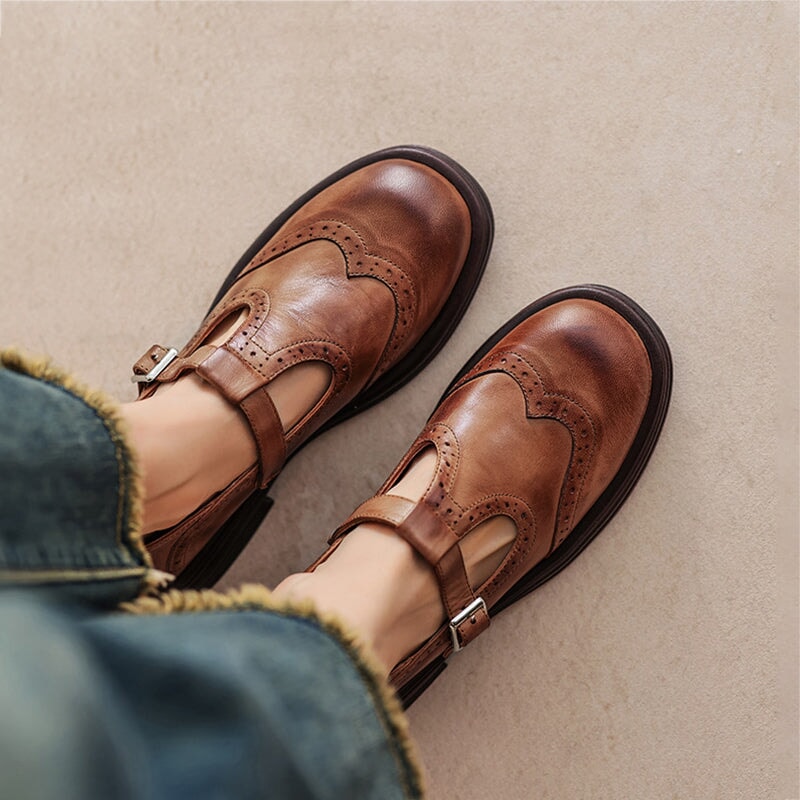 Nina™ | Elegant Vegan Leather Mary Jane Sandal