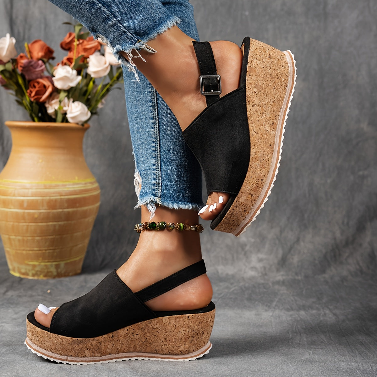 Terra | Women's Platform Adjustable Buckle Sandals